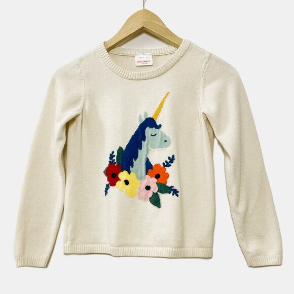 Hanna Andersson Unicorn Knit Sweater Girl's 8 - Picture 1 of 11